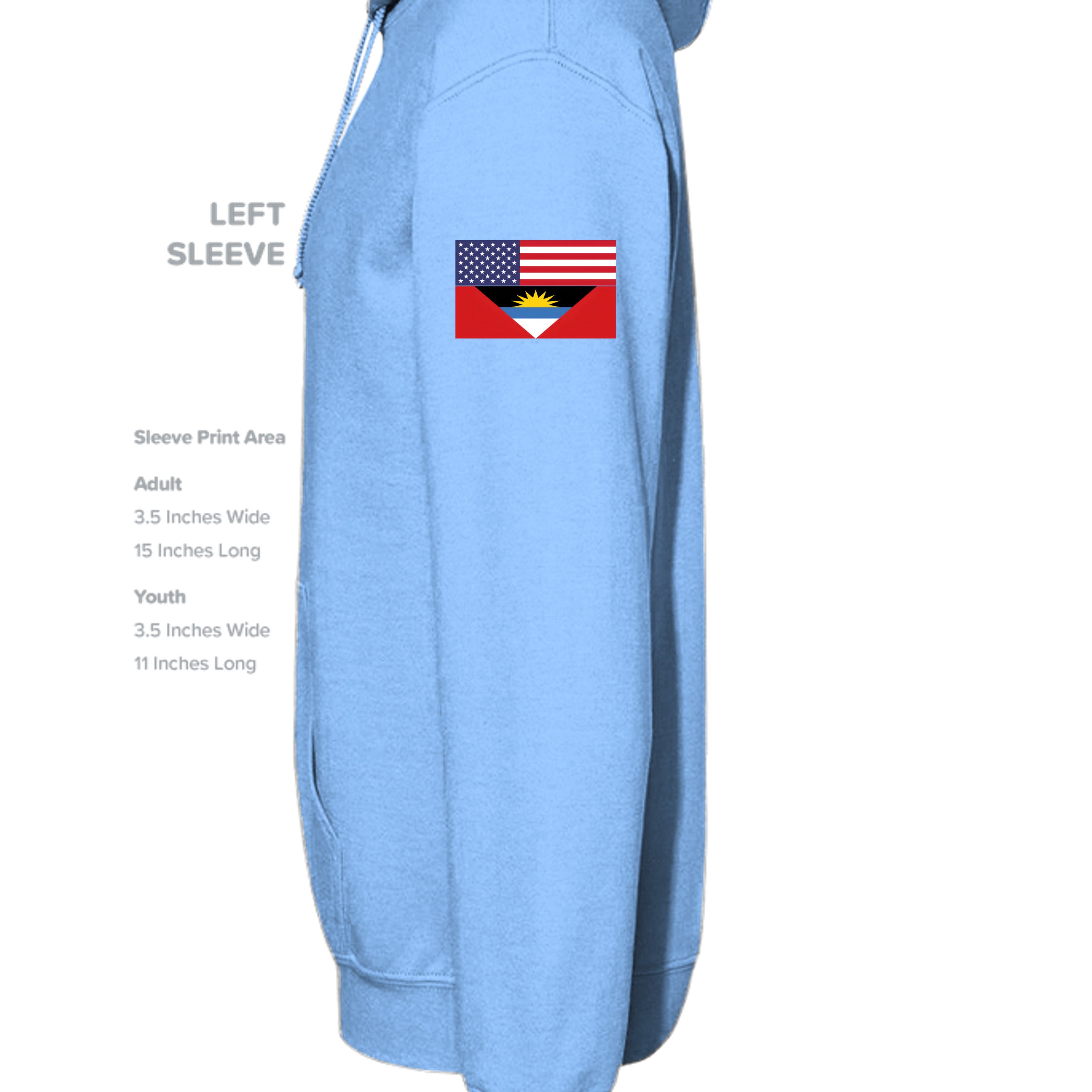 CAROLINA BLUE - G185 - SLEEVE_LEFT